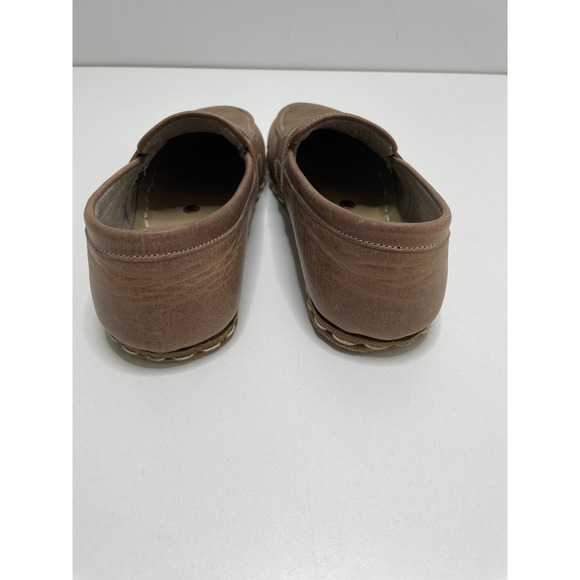 Handmade Leather Loafers Womens Slip On Comfort Shoes Brown Casual Size 8.5 - Picture 5 of 12